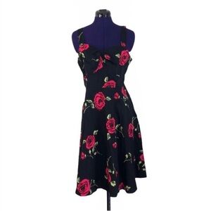 Dress Tells Black Pink Floral Dress